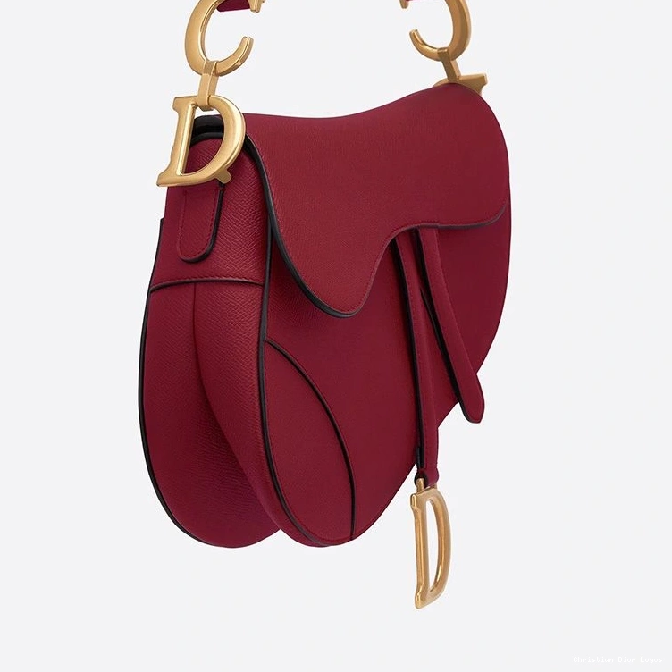 Cheap Bag Calfskin Grained Dior Red Saddle 0711 Luxury
